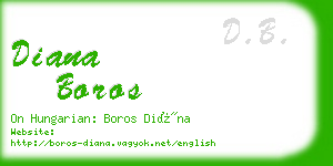 diana boros business card